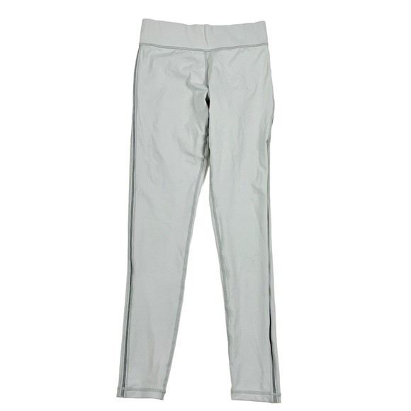 BuffBunny Women’s Gray Leggings Woven Net Sides High Waist Active Pants M - Picture 2 of 10